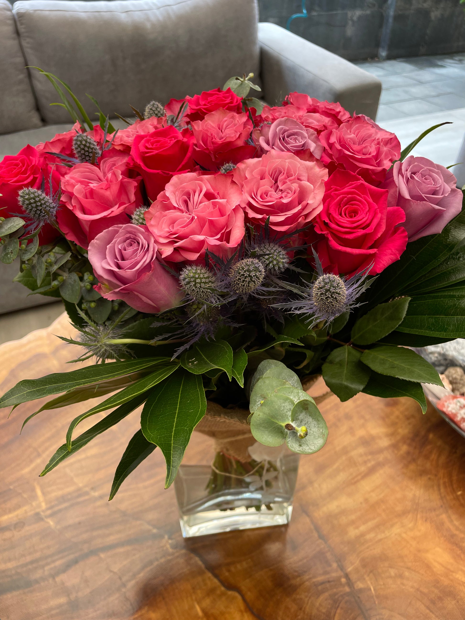 The Unfolding Bouquet - Lavender & Purple Roses (Valentine's Collection)