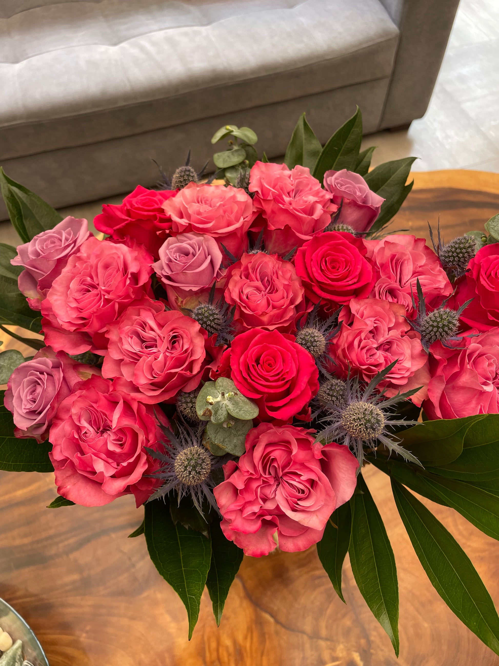 The Unfolding Bouquet - Lavender & Purple Roses (Valentine's Collection)