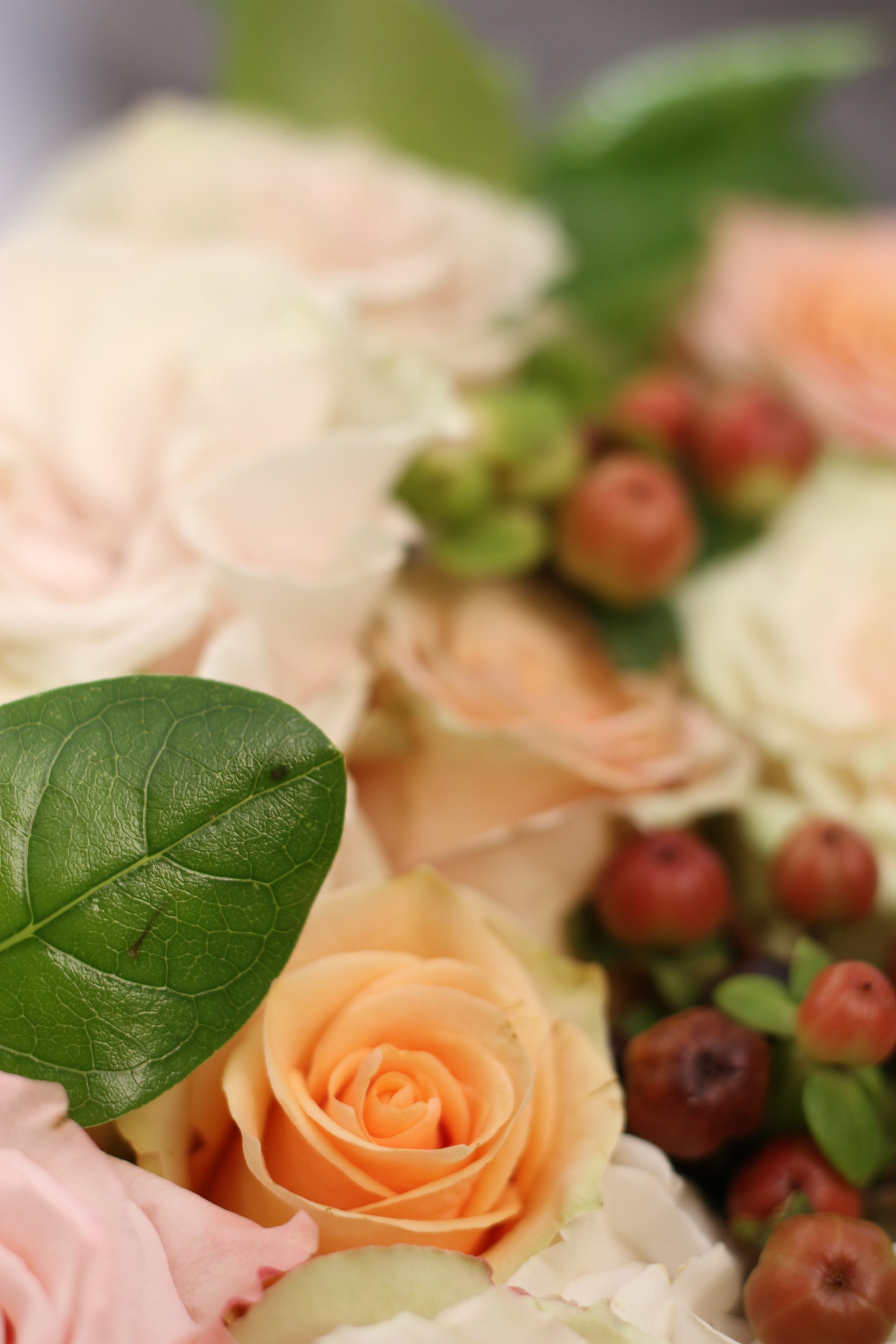 The Sanctuary Bouquet - Peach Roses (Valentine's Collection)