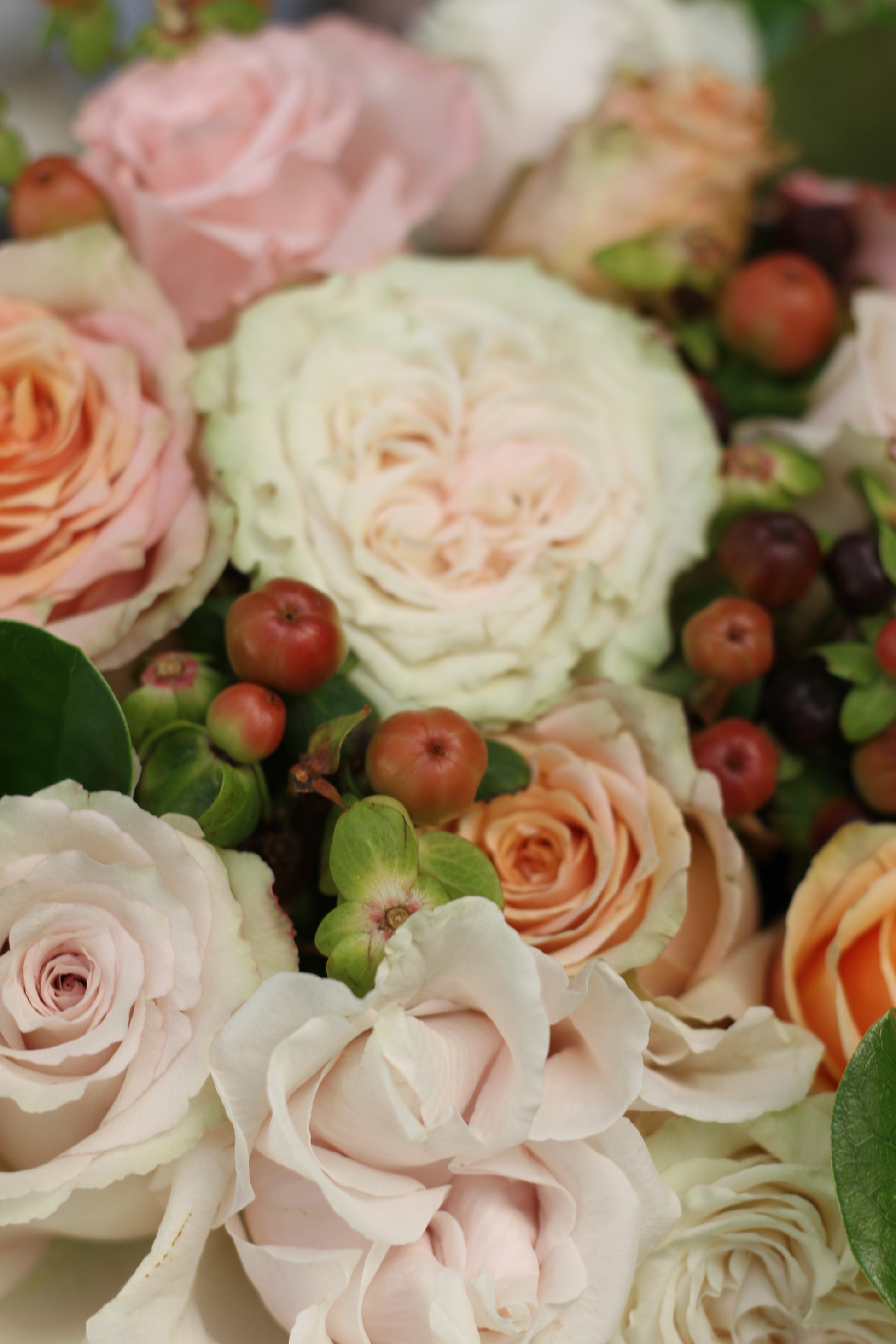 The Sanctuary Bouquet - Peach Roses (Valentine's Collection)