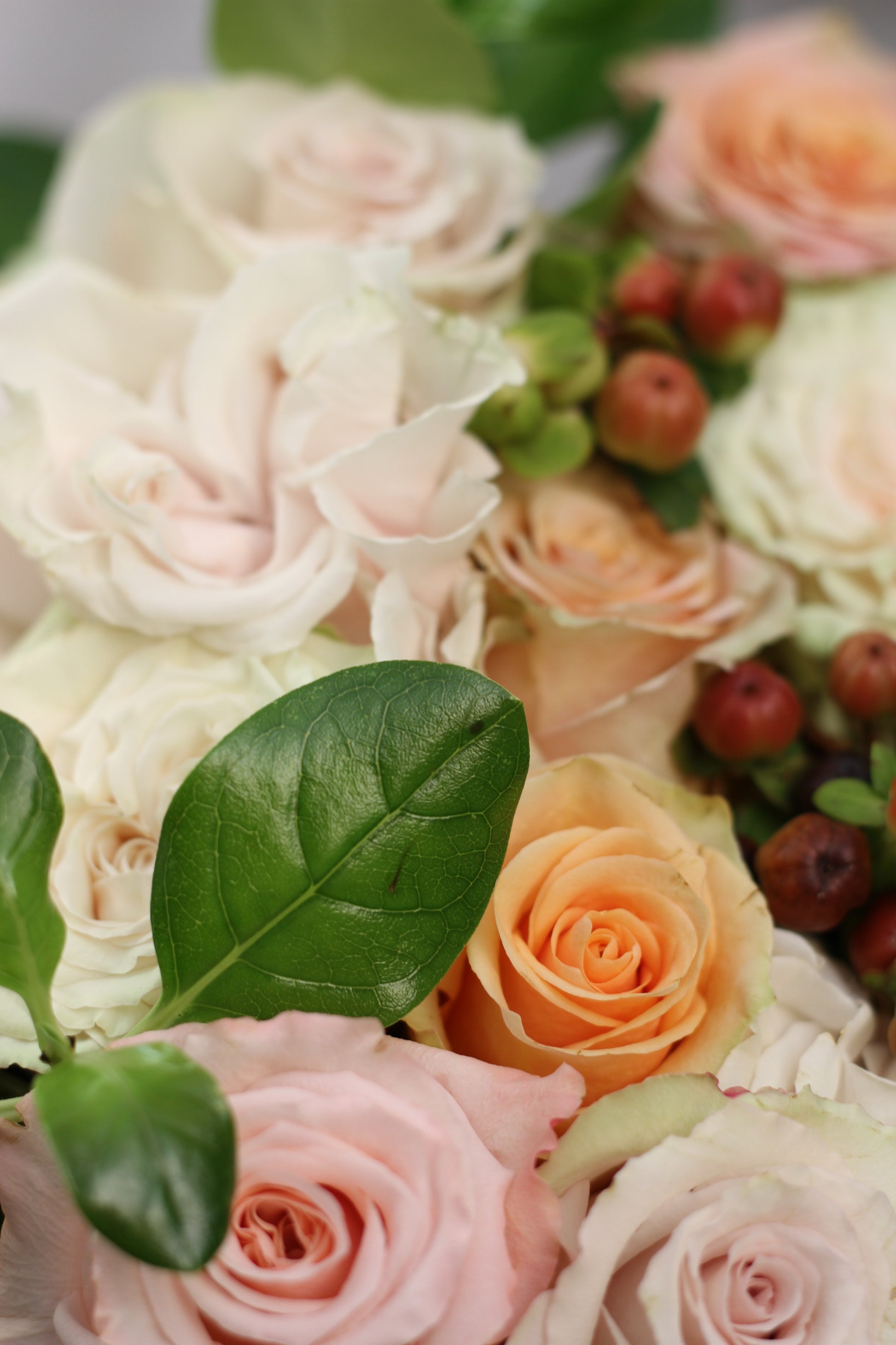 The Sanctuary Bouquet - Peach Roses (Valentine's Collection)