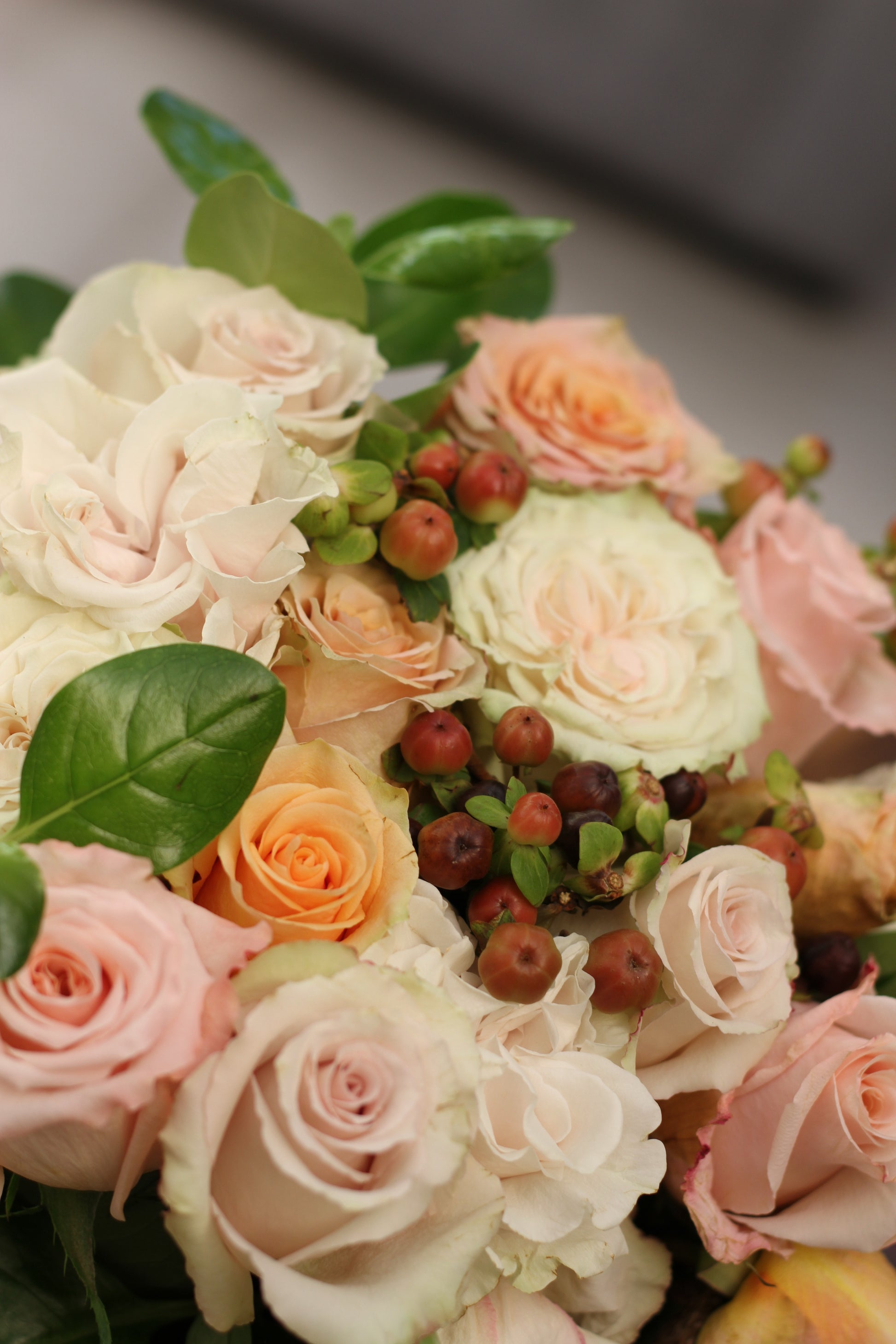The Sanctuary Bouquet - Peach Roses (Valentine's Collection)