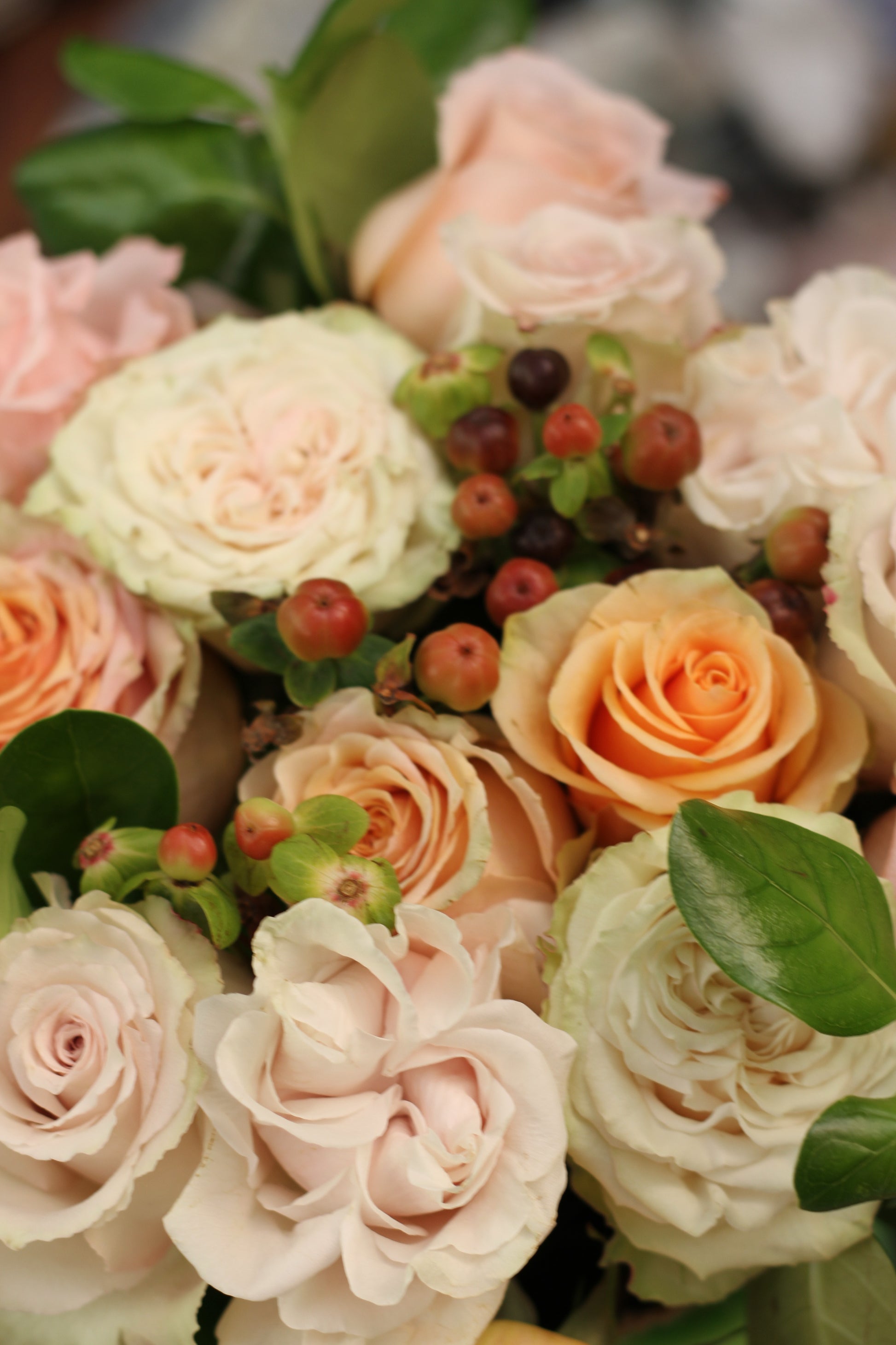 The Sanctuary Bouquet - Peach Roses (Valentine's Collection)