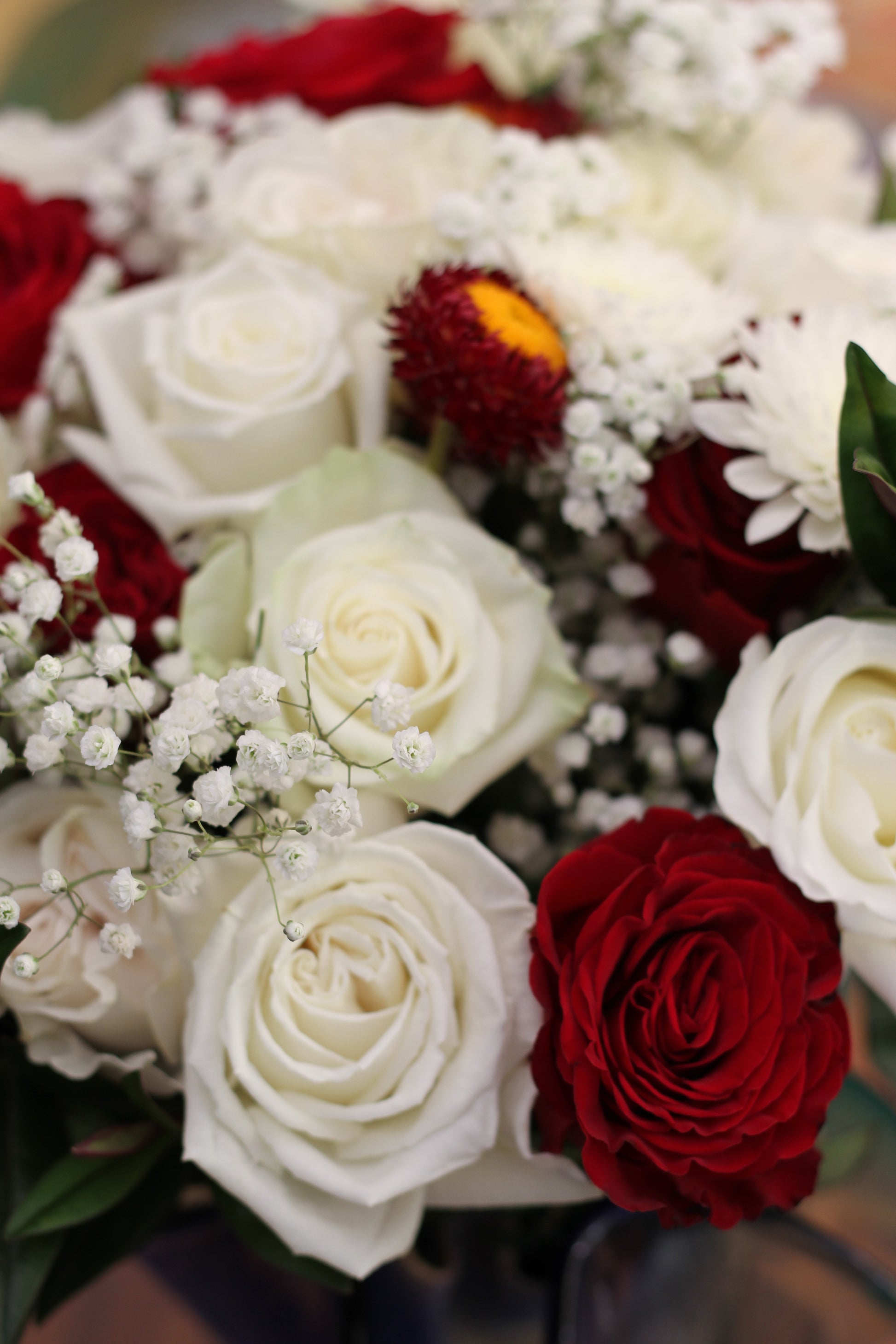 The Devotion Bouquet - Red & White Roses (Valentines Collection)